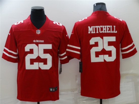 San Francisco 49ers #25 Elijah Mitchell Red Vapor Limited Jersey