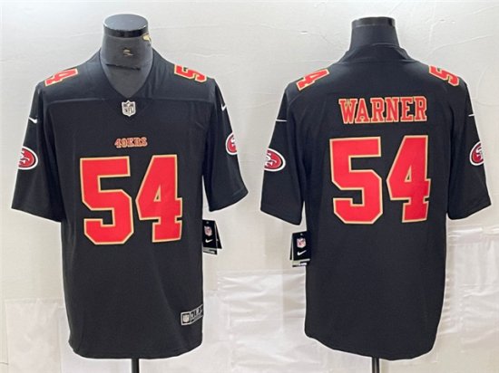 San Francisco 49ers #54 Fred Warner Carbon Black Fashion Limited Jersey