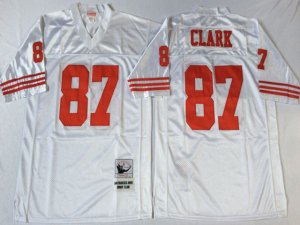 San Francisco 49ers #87 Dwight Clark Throwback White Jersey