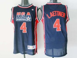 1992 Olympic Team USA #4 Christian Laettner Navy Jersey