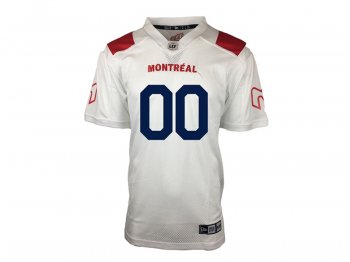 CFL Montreal Alouettes #00 Away White Custom Football Jersey