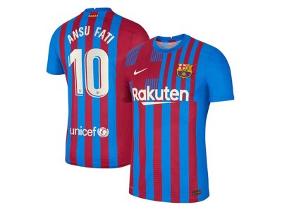 Club Barcelona #10 Ansu Fati Home 2021/22 Soccer Jersey