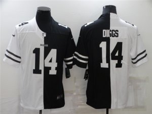 Buffalo Bills #14 Stefon Diggs Split Black/White Vapor Limited Jersey