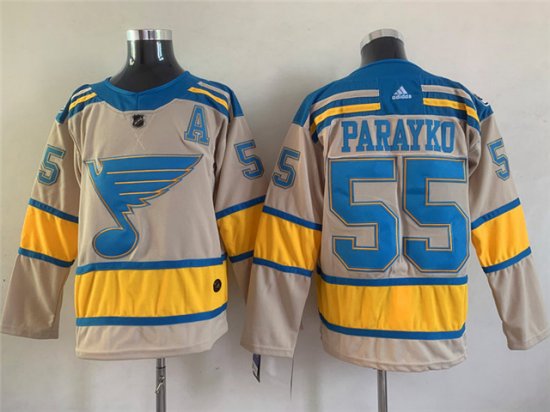 St. Louis Blues #55 Colton Parayko Cream 2022 Winter Classic Jersey