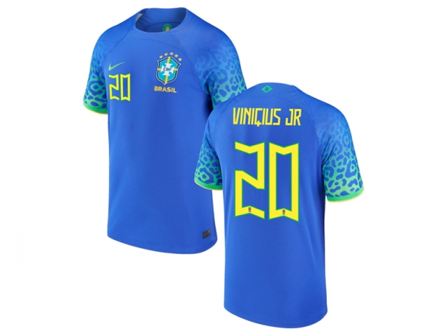 National Brazil #20 VINICIUS JR Away Blue 2022/23 Soccer Jersey - Click Image to Close