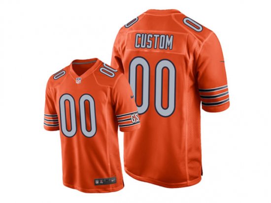 Chicago Bears #00 Orange Vapor Limited Custom Jersey