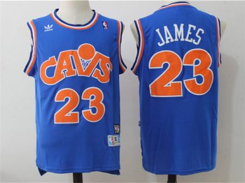 Cleveland Cavaliers #23 LeBron James Blue Hardwood Classics Jersey