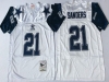 Dallas Cowboys #21 Deion Sanders 1995 Throwback White Jersey