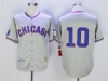 Chicago Cubs #10 Ron Santo 1968 Throwback Grey Jersey