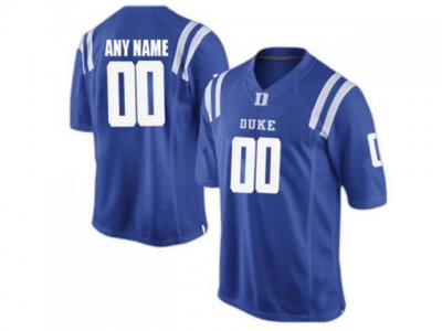NCAA Duke Blue Devils #00 Blue College Football Custom Jersey