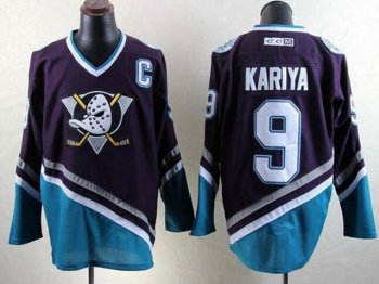 Anaheim Mighty Ducks #9 Paul Kariya 2003 CCM Vintage Black Jersey