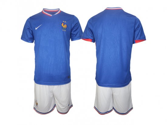 National France #00 Home Blue 2024/25 Soccer Custom Jersey