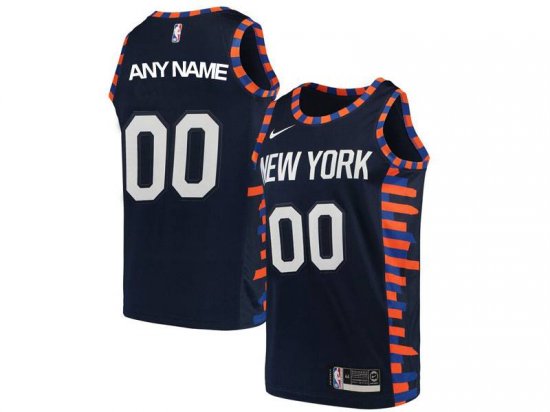 New York Knicks Custom #00 Dark Blue City Edition Swingman Jersey
