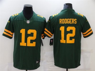 Green Bay Packers #12 Aaron Rodgers Alternate Green Vapor Limited Jersey