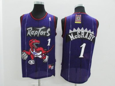 Toronto Raptors #1 Tracy McGrady 1998-99 Throwback Purple Jersey