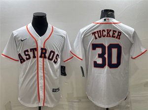 Houston Astros #30 Kyle Tucker White Cool Base Jersey