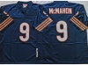 Chicago Bears #9 jim mcmahon Throwback Blue Jersey
