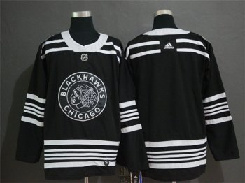 Chicago Blackhawks Blank Black 2019 Winter Classic Team Jersey