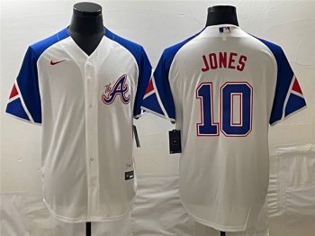 Atlanta Braves #10 Chipper Jones White 2023 City Connect Jersey