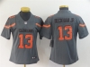 Women's Cleveland Browns #13 Odell Beckham Jr. Gray Inverted Limited Jersey