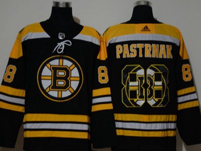 Boston Bruins #88 David Pastrnak Black 2020 Team Logo Printing Jersey