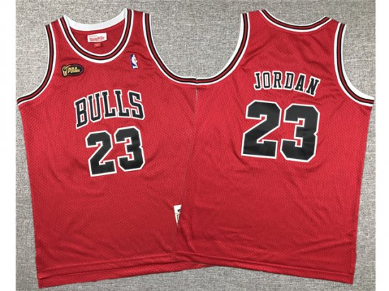 Youth Chicago Bulls #23 Michael Jordan Finals 1997-98 Red Hardwood Classics Jersey