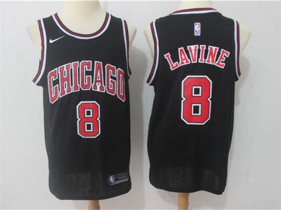 Chicago Bulls #8 Zach LaVine Black Swingman Jersey|BULLES8SB|Chicago Bulls