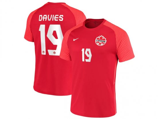 National Canada #19 Davies Red 2022/23 Custom Jersey