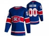 Montreal Canadiens #00 Blue Reverse Retro Custom Jersey