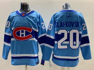 Montreal Canadiens #20 Juraj Slafkovsky Blue 2022/23 Reverse Retro Jersey