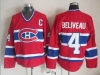 Montreal Canadiens #4 Jean Beliveau CCM Vintage Red Jersey