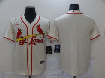 St. Louis Cardinals Blank Cream Cool Base Team Jersey