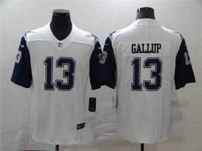 Dallas Cowboys #13 Michael Gallup Alternate White Vapor Limited Jersey