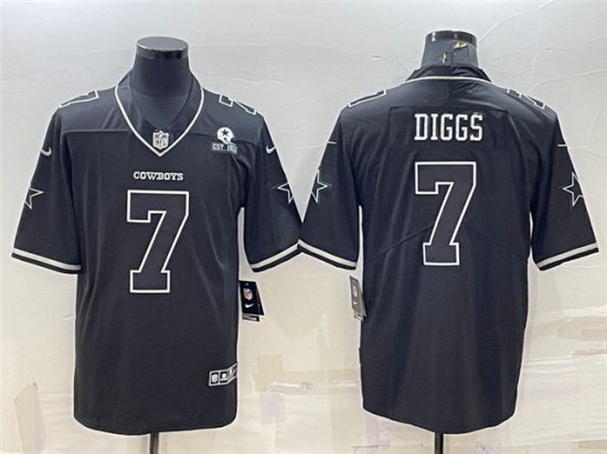 Dallas Cowboys #7 Trevon Diggs Black Shadow Limited Jersey