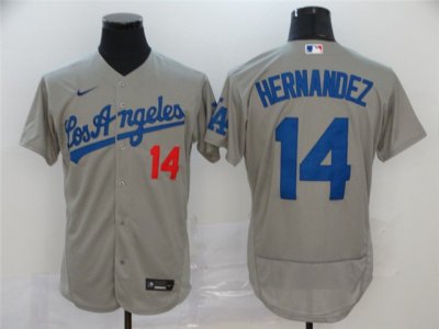 Los Angeles Dodgers #14 Enrique Hernandez Gary Flex Base Jersey