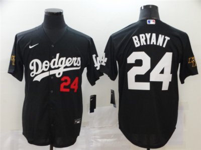 Los Angeles Dodgers #24 Kobe Bryant Black KB Cool Base Jersey
