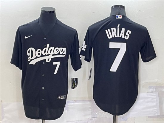 Los Angeles Dodgers #7 Julio Urias Black Turn Back The Clock Jersey