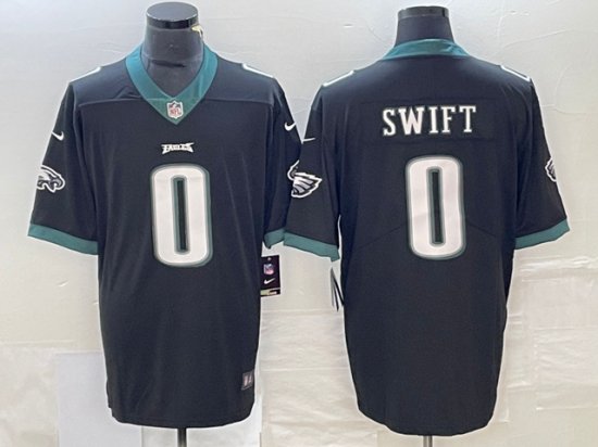 Philadelphia Eagles #0 D'Andre Swift Black Vapor Limited Jersey