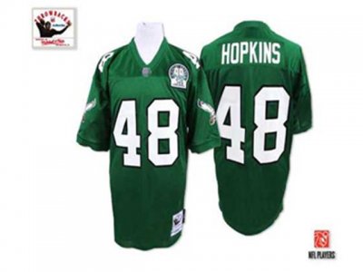 Philadelphia Eagles #48 Wes Hopkins Throwback Green Jersey