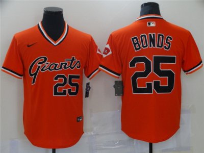 San Francisco Giants #25 Barry Bonds Vintage Orange Jersey