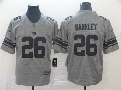 New York Giants #26 Saquon Barkley Gray Gridiron Gray Vapor Limited Jersey