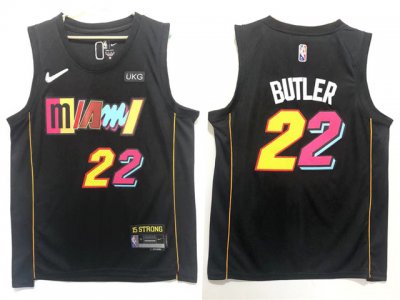 Miami Heat #22 Jimmy Butler 2021-22 Black City Edition Swingman Jersey