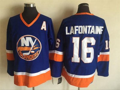 New York Islanders #16 Pat LaFontaine CCM Vintage Blue Jersey