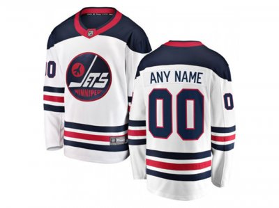 Winnipeg Jets Custom #00 White Heritage Jersey