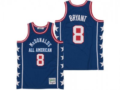 McDonald's All-American Game #8 Kobe Bryant Blue Basketball Jersey