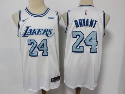Los Angeles Lakers #24 Kobe Bryant 2020-21 White City Edition Swingman Jersey