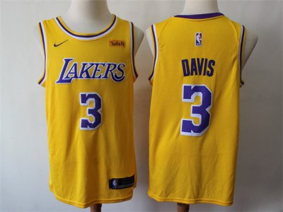 Los Angeles Lakers #3 Anthony Davis Gold Swingman Jersey
