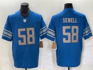 Detroit Lions #58 Penei Sewell Blue Vapor F.U.S.E. Limited Jersey