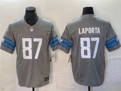 Detroit Lions #87 Sam LaPorta Silver Vapor F.U.S.E. Limited Jersey
