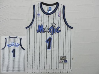 Orlando Magic #1 Tracy McGrady White Hardwood Classic Jersey